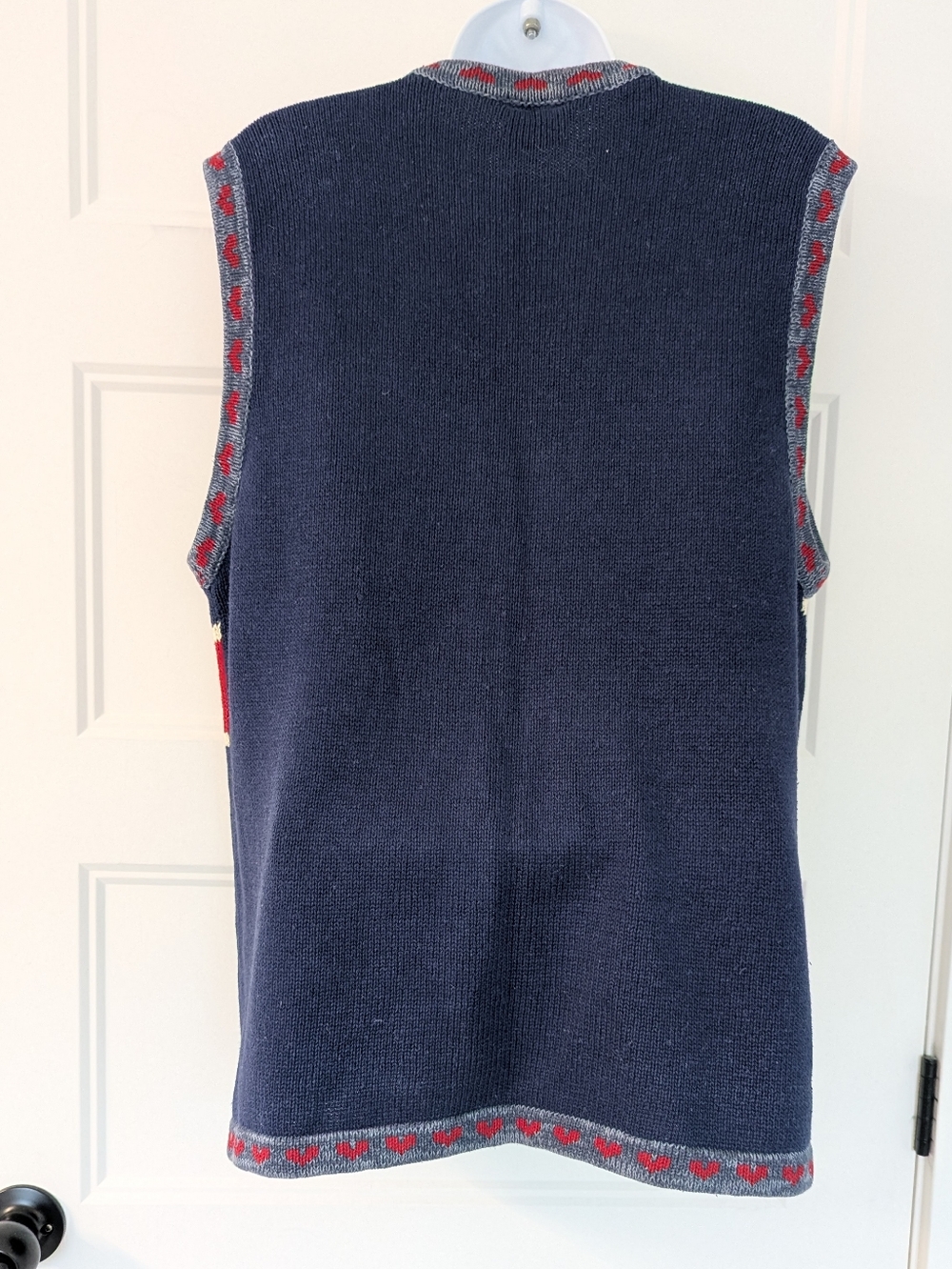 Vintage Koret Christmas Sweater Vest Small Ramie Cotton Holiday Novelty Knit - Picture 9 of 9